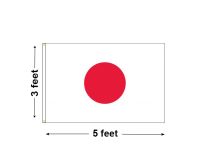 3'x5' Japan Nylon Outdoor Flag