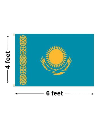 4'x6' Kazakhstan Nylon Outdoor Flag