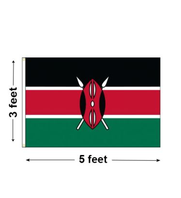 3'x5' Kenya Nylon Outdoor Flag