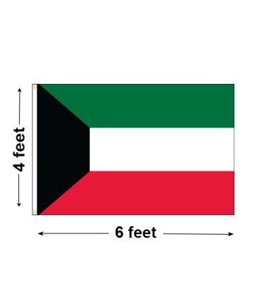 4'x6' Kuwait Nylon Outdoor Flag