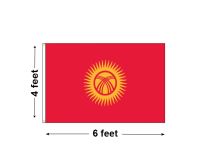 4'x6' Kyrgyzstan Nylon Outdoor Flag