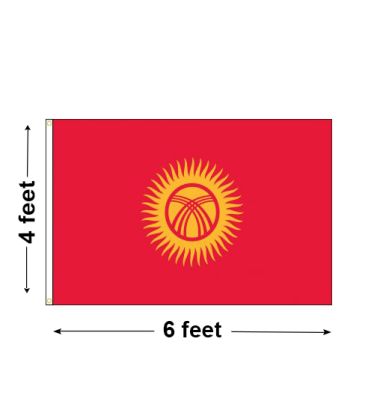 4'x6' Kyrgyzstan Nylon Outdoor Flag