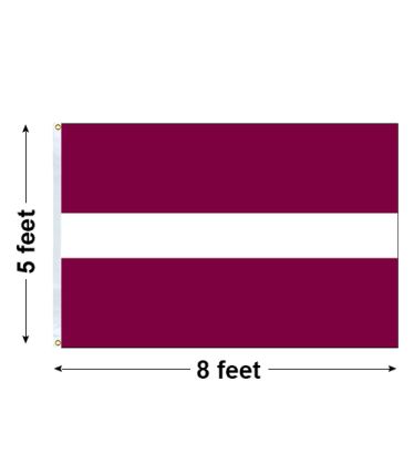 5'x8' Latvia Nylon Outdoor Flag