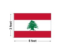 3'x5' Lebanon Nylon Outdoor Flag