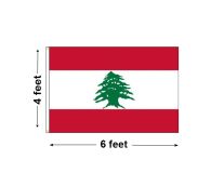 4'x6' Lebanon Nylon Outdoor Flag