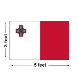 3'x5' Malta Nylon Outdoor Flag