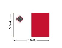 3'x5' Malta Nylon Outdoor Flag