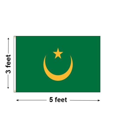 3'x5' Mauritania Nylon Outdoor Flag