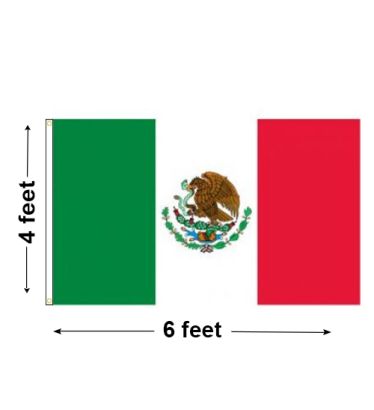 4'x6' Mexico Nylon Outdoor Flag