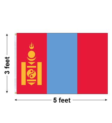 3'x5' Mongolia Nylon Outdoor Flag