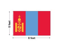 5'x8' Mongolia Nylon Outdoor Flag