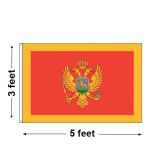 3'x5' Montenegro Nylon Outdoor Flag