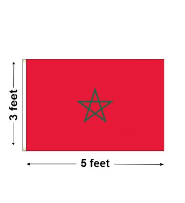 3'x5' Morocco Nylon Outdoor Flag