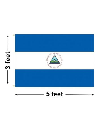 3'x5' Nicaragua Nylon Outdoor Flag