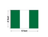 4'x6' Nigeria Nylon Outdoor Flag