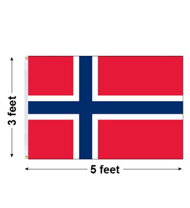 3'x5' Norway Nylon Outdoor Flag