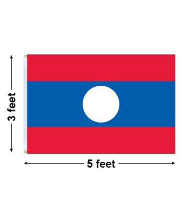 3'x5' People's Democratic Republic of Lao Nylon Outdoor Flag