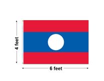 4'x6' People's Democratic Republic of Lao Nylon Outdoor Flag