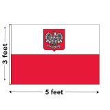 3'x5' Poland (with Eagle) Nylon Outdoor Flag