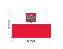 3'x5' Poland (with Eagle) Nylon Outdoor Flag