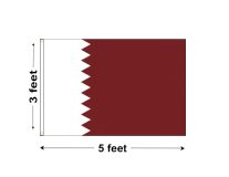 3'x5' Qatar Nylon Outdoor Flag