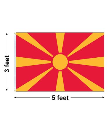 3'x5' Republic of Macedonia Nylon Outdoor Flag