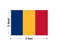 3'x5' Romania Nylon Outdoor Flag