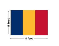 5'x8' Romania Nylon Outdoor Flag