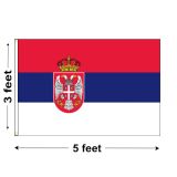 3'x5' Serbia Nylon Outdoor Flag