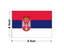 4'x6' Serbia Nylon Outdoor Flag