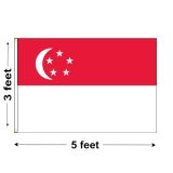 3'x5' Singapore Nylon Outdoor Flag