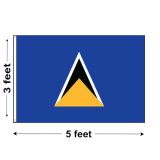 3'x5' St. Lucia Nylon Outdoor Flag