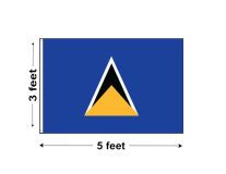 3'x5' St. Lucia Nylon Outdoor Flag