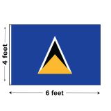 4'x6' St. Lucia Nylon Outdoor Flag