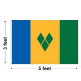 3'x5' St. Vincent & Grenadines Nylon Outdoor Flag