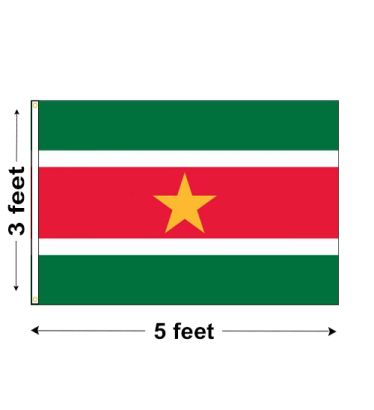 3'x5' Suriname Nylon Outdoor Flag