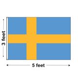 3'x5' Sweden Nylon Outdoor Flag