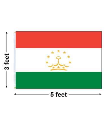 3'x5' Tajikistan Nylon Outdoor Flag