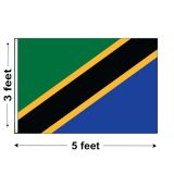 3'x5' Tanzania Nylon Outdoor Flag