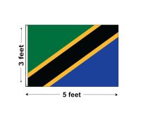 3'x5' Tanzania Nylon Outdoor Flag