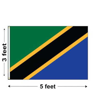 3'x5' Tanzania Nylon Outdoor Flag