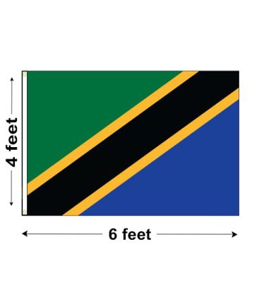 4'x6' Tanzania Nylon Outdoor Flag