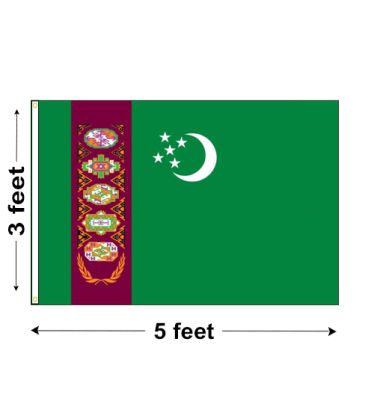 3'x5' Turkmenistan Nylon Outdoor Flag