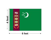 4'x6' Turkmenistan Nylon Outdoor Flag