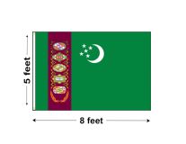 5'x8' Turkmenistan Nylon Outdoor Flag