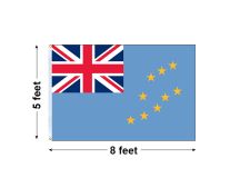 5'x8' Tuvalu Nylon Outdoor Flag