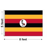 5'x8' Uganda Nylon Outdoor Flag