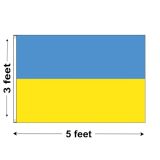 3'x5' Ukraine Nylon Outdoor Flag