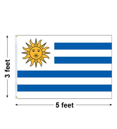 3'x5' Uruguay Nylon Outdoor Flag