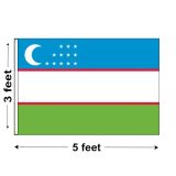 3'x5' Uzbekistan Nylon Outdoor Flag